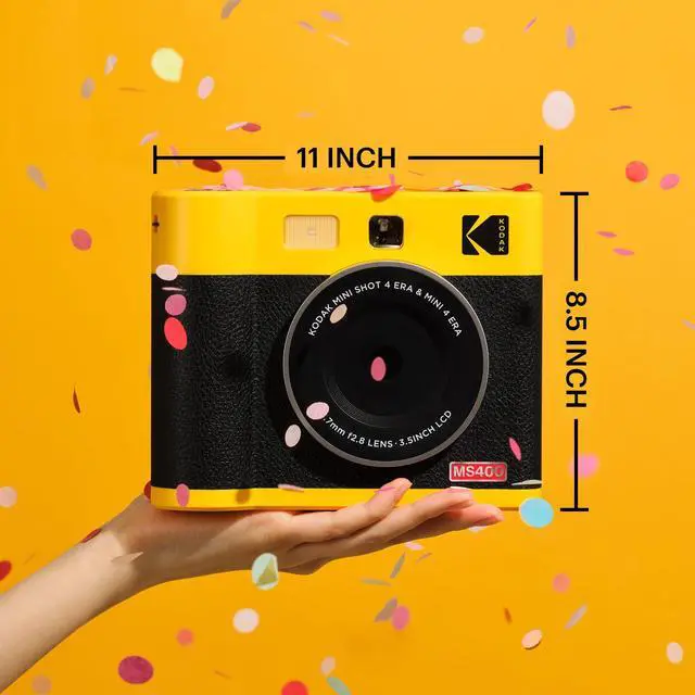 Alt view image 4 of 7 - _Mega Brand Mini Shot 4 ERA 4PASS 2-in-1 Instant Camera and Photo Printer (4x4) (Yellow, Camera + 10 Sheets)