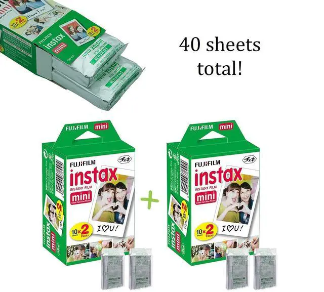 Alt view image 2 of 7 - _Mega Brand Instax Mini 41 Instant Camera Vintage Black. + _Mega Bran Value Pack (40 Sheets) + Shutter Accessories Bundle, Includes Vintage Style Compatible Carrying Case, Black Photo Album 64 Pockets