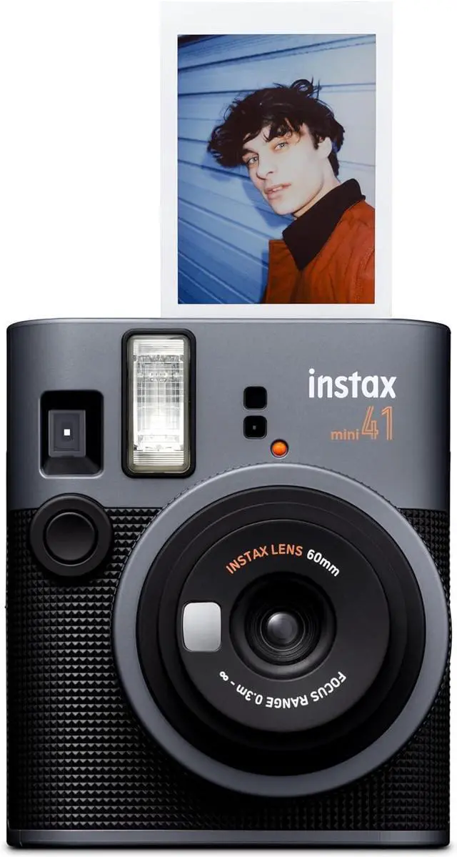 Alt view image 3 of 7 - _Mega Brand Instax Mini 41 Instant Camera Vintage Black. + _Mega Bran Value Pack (40 Sheets) + Shutter Accessories Bundle, Includes Vintage Style Compatible Carrying Case, Black Photo Album 64 Pockets