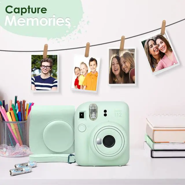 Alt view image 3 of 7 - _Mega Brand Instax Mini 12 Camera with _Mega Brand Instant Mini Film (60 Sheets) Bundle with Deals Number One Accessories Including Carrying Case, Photo Album, Stickers (Lilac Purple)