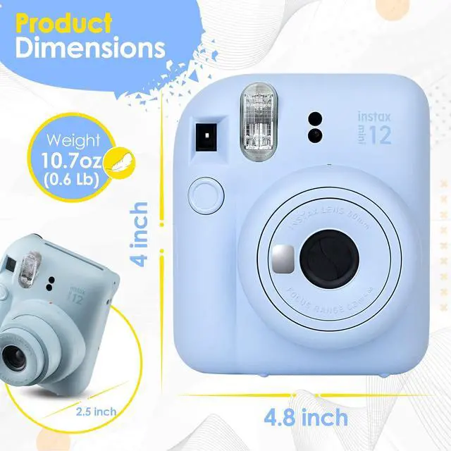 Alt view image 4 of 7 - _Mega Brand Instax Mini 12 Camera with _Mega Brand Instant Mini Film (60 Sheets) Bundle with Deals Number One Accessories Including Carrying Case, Photo Album, Stickers (Lilac Purple)
