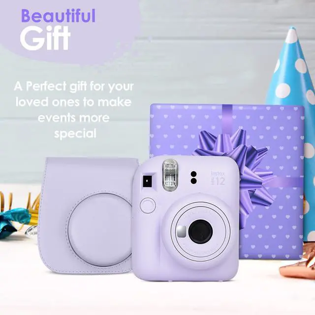 Alt view image 6 of 7 - _Mega Brand Instax Mini 12 Camera with _Mega Brand Instant Mini Film (60 Sheets) Bundle with Deals Number One Accessories Including Carrying Case, Photo Album, Stickers (Lilac Purple)