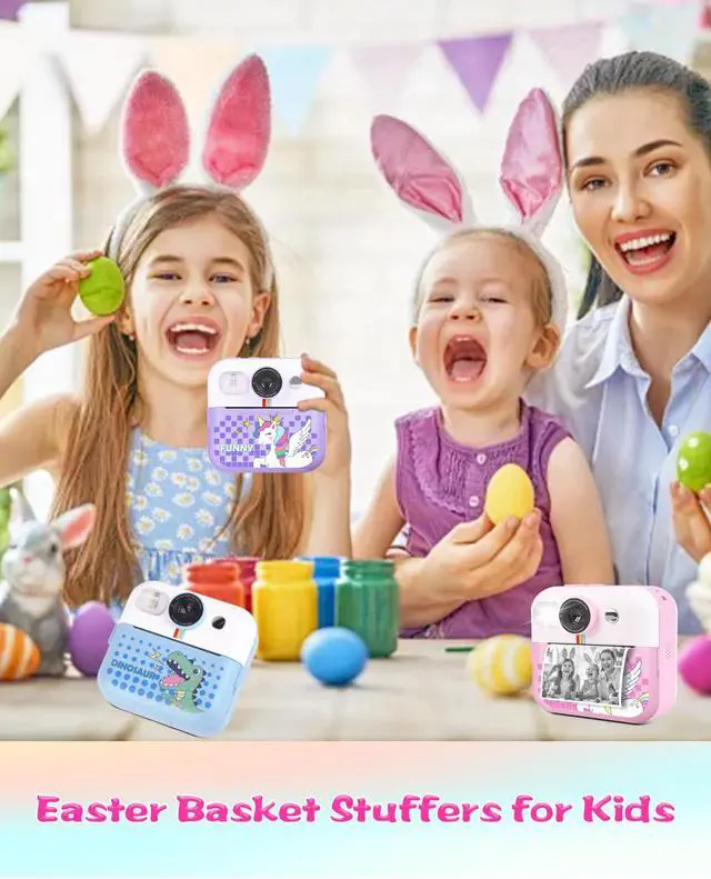 Alt view image 2 of 7 - _Mega Brand Kids Instant Print Camera, Upgrade Digital Camera for Toddlers Ages 3-12, 1080P HD Video Recorder with 32GB SD Card, 2.4" Screen, Birthday Gifts for 6-10 Year Old Girls Boys