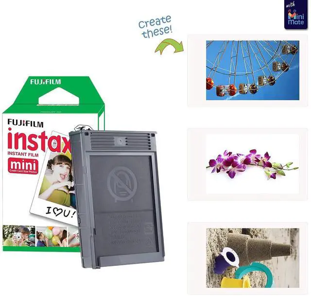 Alt view image 4 of 4 - _Mega Brand Instax Mini 11 Instant Camera Sky Blue + Custom Case Fuji Film Value Pack (50 Sheets) Flamingo Designer Photo Album for instax Photos