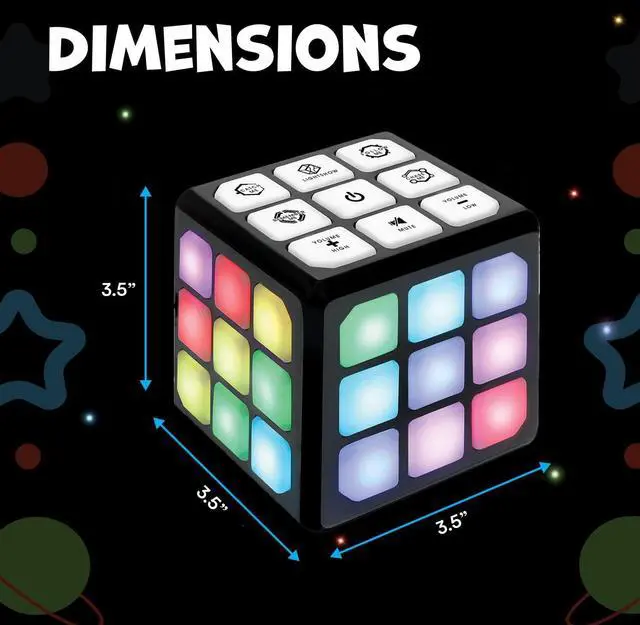 Alt view image 3 of 6 - _Mega Brand Flashing Cube Electronic Memory and Brain Game - 4-in-1 Handheld Stem Toys for Kids - Cool Gadgets, Games for Boys and Girls - Fun Family Game for Kids Ages 6-12 - Educational Gift Toy