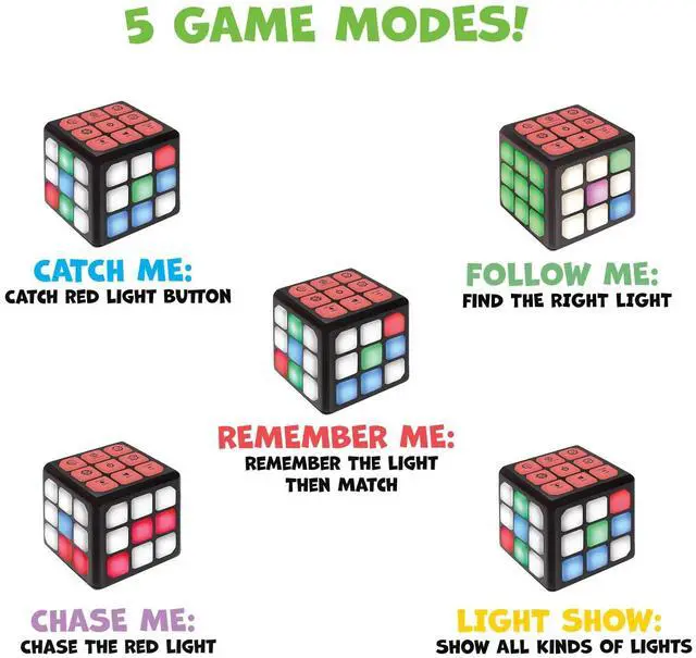 Alt view image 5 of 6 - _Mega Brand Flashing Cube Electronic Memory and Brain Game - 4-in-1 Handheld Stem Toys for Kids - Cool Gadgets, Games for Boys and Girls - Fun Family Game for Kids Ages 6-12 - Educational Gift Toy