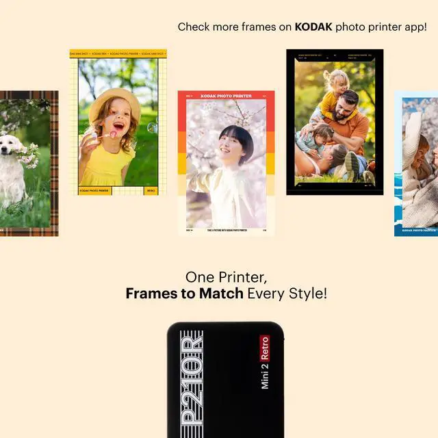 Alt view image 6 of 7 - _Mega Brand Mini 2 Retro 4PASS Portable Photo Printer, 2.1x3.4 inches, 38 Sheets Bundle, White