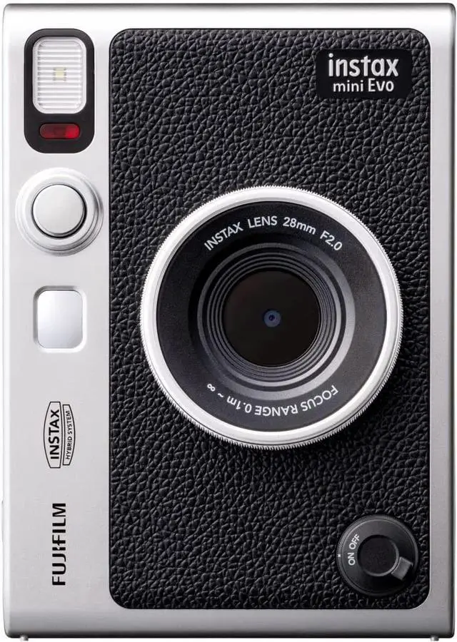 Alt view image 3 of 7 - _Mega Brand Instax Mini EVO Hybrid Instant Film Camera (Black) (16745183) Bundle with 20 Instant Film Sheets + 32GB Memory Card + Small Padded Case + SD Card Reader + Microfiber Cleaning Cloth