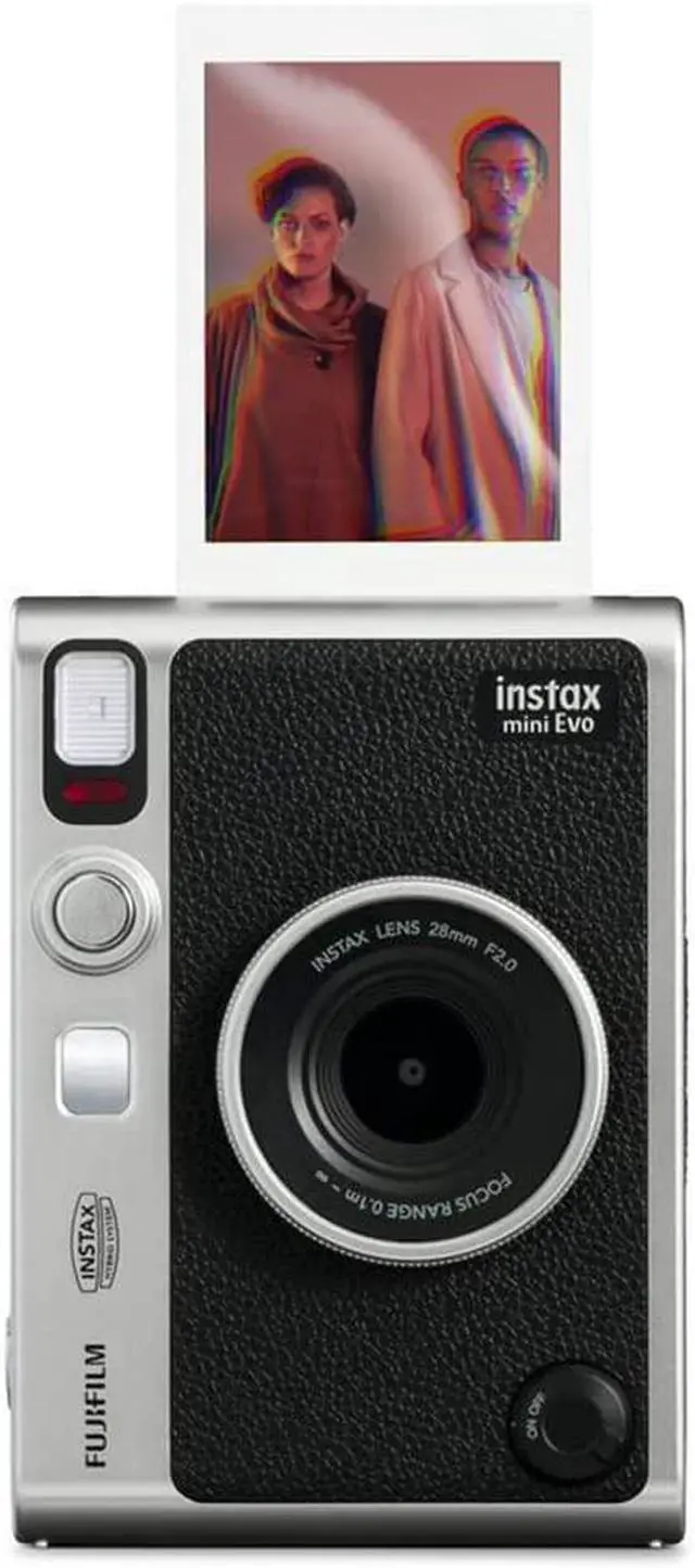 Alt view image 7 of 7 - _Mega Brand Instax Mini EVO Hybrid Instant Film Camera (Black) (16745183) Bundle with 20 Instant Film Sheets + 32GB Memory Card + Small Padded Case + SD Card Reader + Microfiber Cleaning Cloth