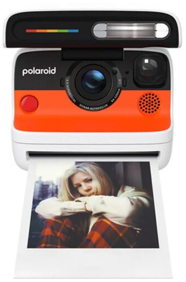 Alt view image 2 of 4 - Flip Instant Camera with Sonar Autofocus and Retro Design (White) | Hyperfocal 4-Lens System, Uses sound waves to measure distance and adjust focus