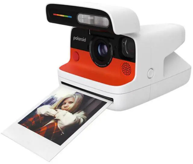 Alt view image 3 of 4 - Flip Instant Camera with Sonar Autofocus and Retro Design (White) | Hyperfocal 4-Lens System, Uses sound waves to measure distance and adjust focus