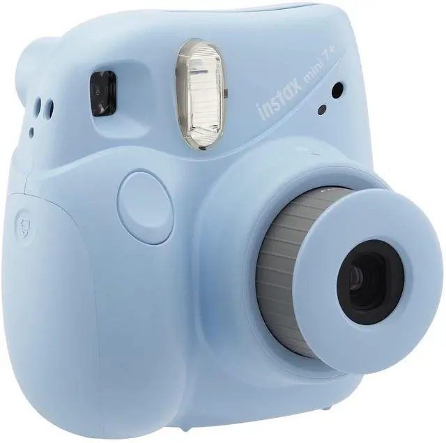 Alt view image 2 of 7 - _Mega Brand Instax Mini 7+ Camera, Easy to Operate, Portable, Handy Selfie Mirror, Polaroid Camera, Perfect for Beginners and Experts, Sleek and Stylish Design - Light Blue