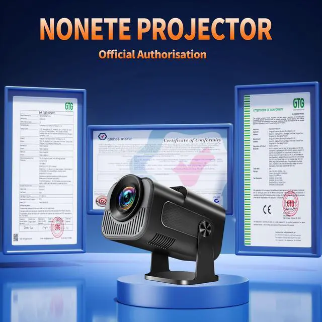 Alt view image 3 of 7 - Built-in AppsProjector 1080P Full HD, 4K Projector with 270° Rotation,Portable Projector WiFi 6 & Bluetooth 5.2 Support,Featuring Auto Keystone Correction,HDMI/USB Connectivity Projector Black