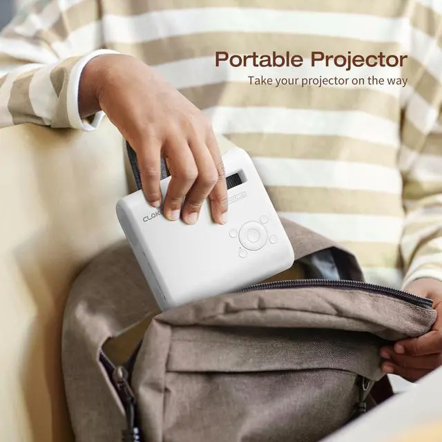 Alt view image 5 of 7 - Mini Projector, 2024 Upgraded Portable Projector with 9000 Lux and Full HD 1080P, Movie Projector Compatible with iOS/Android Phone/Tablet/Laptop/PC/TV Stick/Box/USB Drive/Game Console