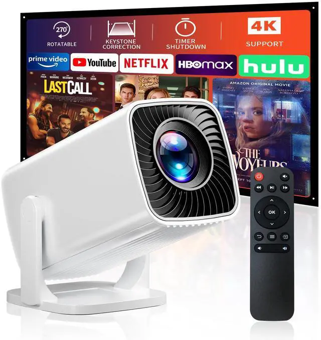Main image of _Mega Brand Mini Projector,Portable Projector 4K Support,Full HD 1080P Outdoor Projector,270° Rotation Movie Projector,Compatible with Smartphone,TV Stick,Laptop,PS4,HDMI,USB(No WiFi or Bluetooth)