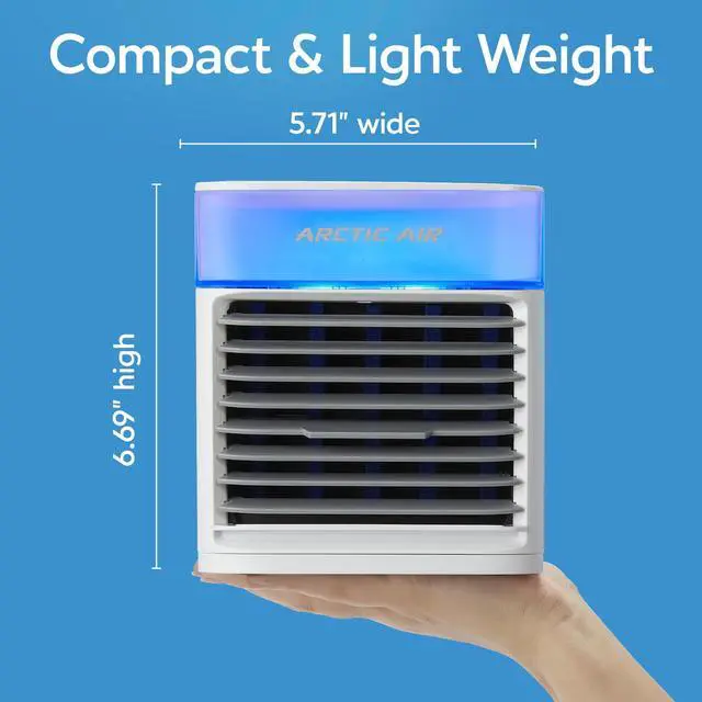 Alt view image 4 of 7 - _Mega Brand Pure Chill 2.0 Evaporative Air Cooler by Ontel - Powerful, Quiet, Lightweight and Portable Space Cooler with Hydro-Chill Technology For Bedroom, Office, Living Room & More,Blue