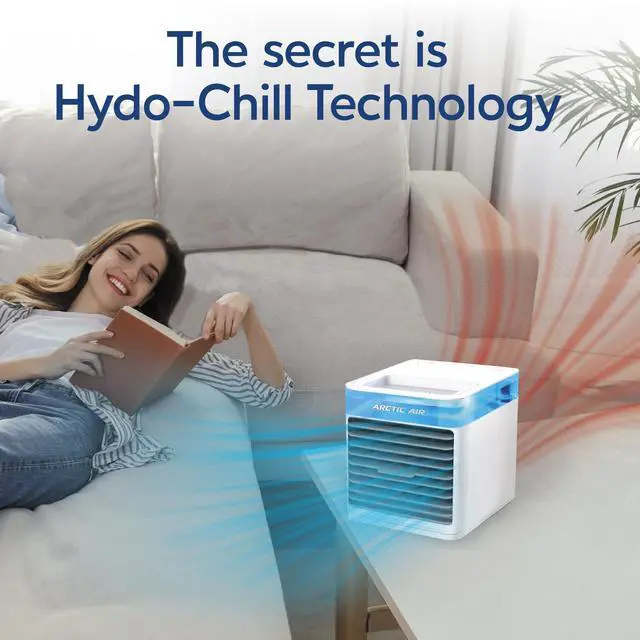 Alt view image 5 of 6 - _Mega Brand Pure Chill Deluxe Evaporative Air Cooler - Powerful, Quiet, Lightweight And Portable Space Cooler With Hydro-Chill Technology For Bedroom, Office, Living Room & More