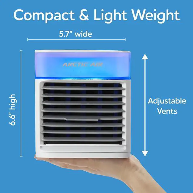 Alt view image 4 of 6 - _Mega Brand Pure Chill Deluxe Evaporative Air Cooler - Powerful, Quiet, Lightweight And Portable Space Cooler With Hydro-Chill Technology For Bedroom, Office, Living Room & More