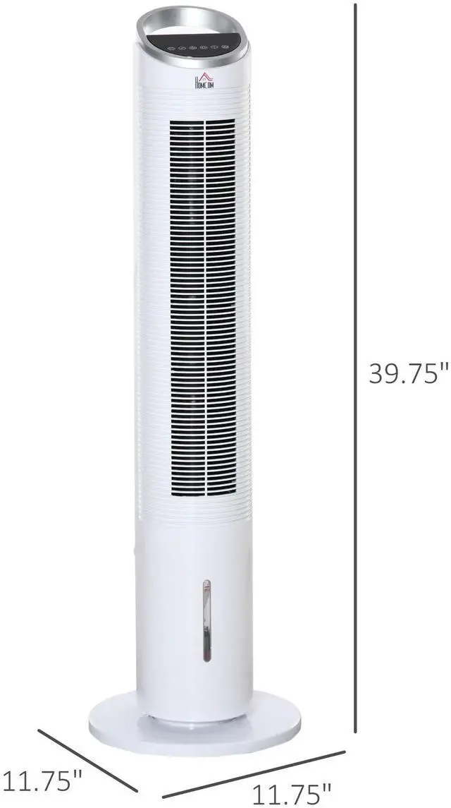 Alt view image 7 of 7 - _Mega Brand 40" Evaporative Air Cooler with Water Tank, 3-In-1 Ice Cooling Fan with Humidifier, 52° Oscillating Portable Swamp Cooler for Home Office, 3 Modes, 3 Speeds, 8H Timer, Remote, White