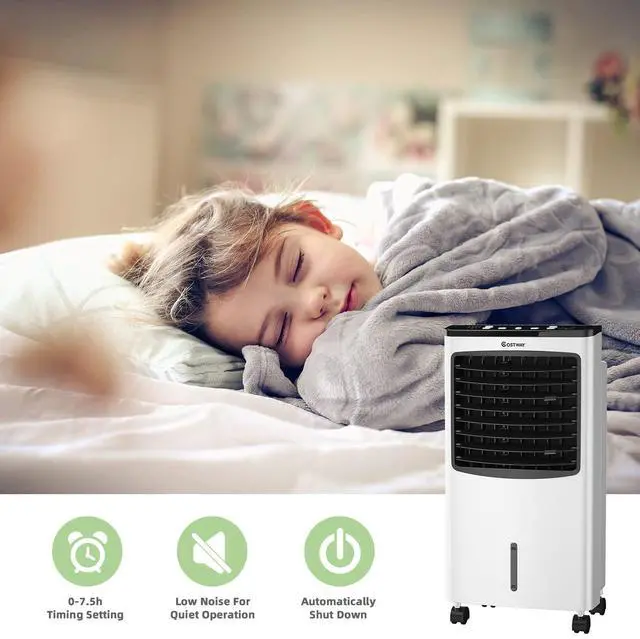 Alt view image 6 of 7 - _Mega Brand Portable Evaporative Air Cooler for Room,Air Cooler for Cooling and Sleep with Remote Control,7.5-Hour Timer,2 Ice Boxes,Quiet Evaporative Cooler for Bedroom Indoor Use Home Office Dorms