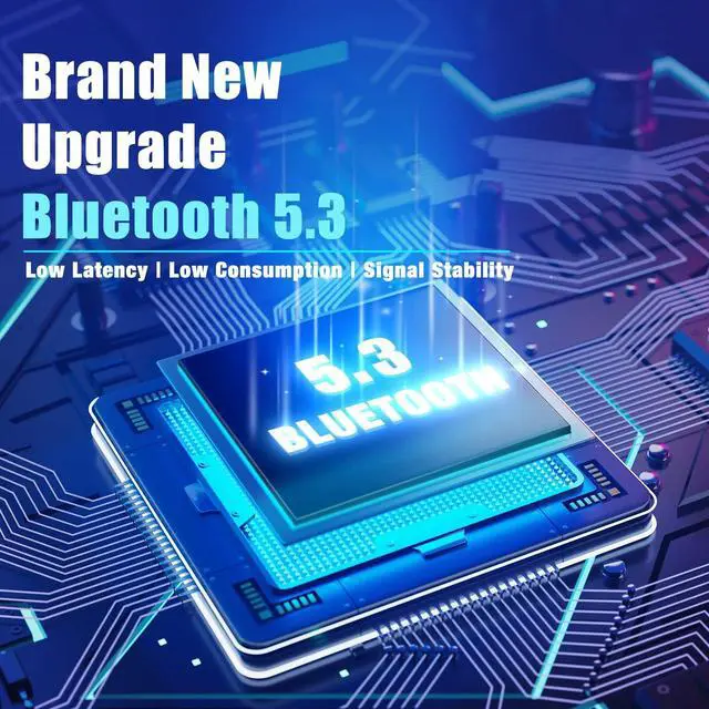 Alt view image 7 of 7 - _Mega Brand Bluetooth Headphones Over Ear, 65H Playtime and 6 EQ Music Modes Wireless Headphones with Microphone, HiFi Stereo Foldable Lightweight Headsets, Deep Bass for Home Office Cellphone PC Ect.