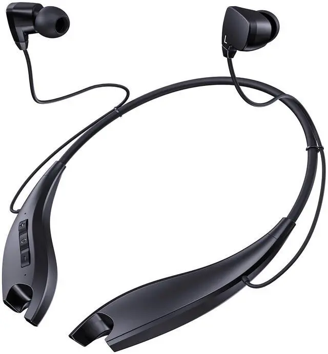 Main image of Neckband Bluetooth Headphones, Around The Neck Headphones 24H+ Playtime, Bluetooth Headsets with Call Vibration, Shark Jaw Design Wireless Earbuds+Noise Isolation/Built-in Mic/IPX7 Waterproof