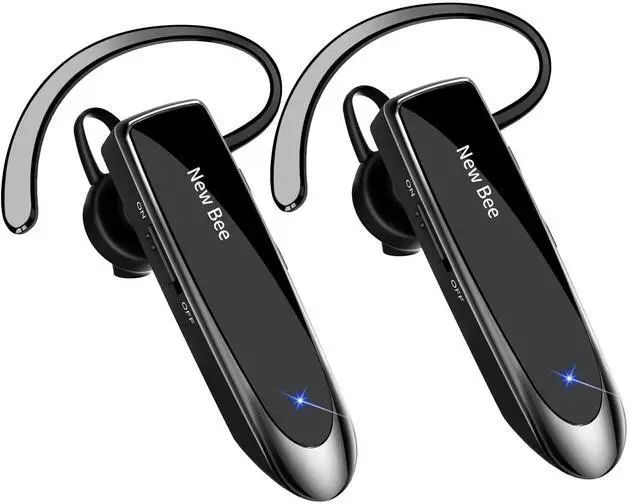 Main image of _Mega Brand [2 Pack] Bluetooth Earpiece Wireless Handsfree Headset V5.0 24 Hrs Driving with Mic 60 Days Standby Bluetooth Headset for iPhone Android Samsung Driver