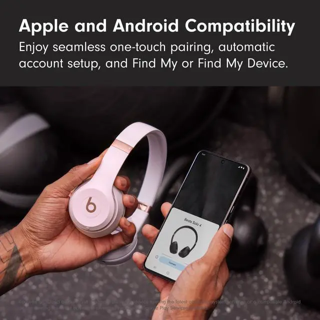 Alt view image 7 of 7 - _Mega Brand Solo 4 - Wireless Bluetooth On-Ear Headphones, Apple & Android Compatible, Up to 50 Hours of Battery Life - Cloud Pink