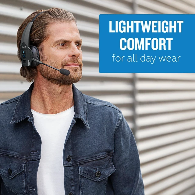 Alt view image 4 of 7 - BlueParrott B350-XT Bluetooth Headset | 96% noise canceling headset for truck drivers; lightweight comfort, IP54-rated, 24 hr talk time