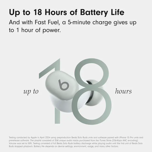 Alt view image 5 of 7 - Solo Buds - Wireless Bluetooth Earbuds | 18 Hours of Battery Life | Apple & Android Compatibility | Built-in Microphone - Storm Gray