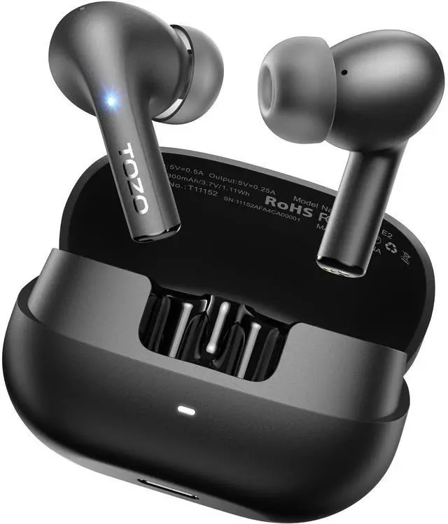 Main image of _Mega Brand E2 Wireless Earbuds 10mm Drivers with Powerful Bass, App Customize 32 EQs, with 2 Mics AI Call Noise Cancellation, 30H Playtime, Bluetooth 5.3 Ear Buds, Comfort Fit in-Ear Headphones