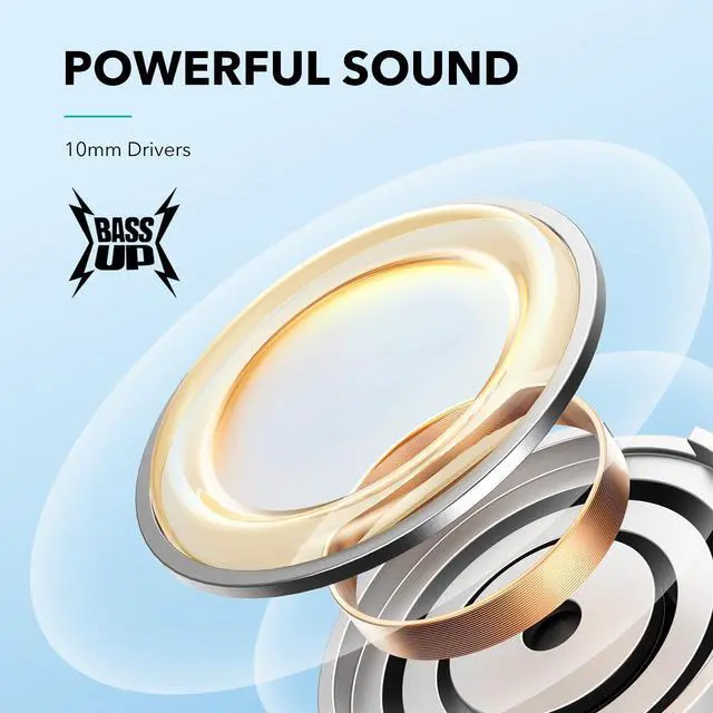 Alt view image 2 of 6 - by Anker Life U2i Wireless Neckband Headphones, 10mm Drivers with BassUp Technology, 24H Playtime, AI-Enhanced Calls, Foldable and Lightweight, IPX5 Water-Resistant, Secure Fit, Bluetooth 5