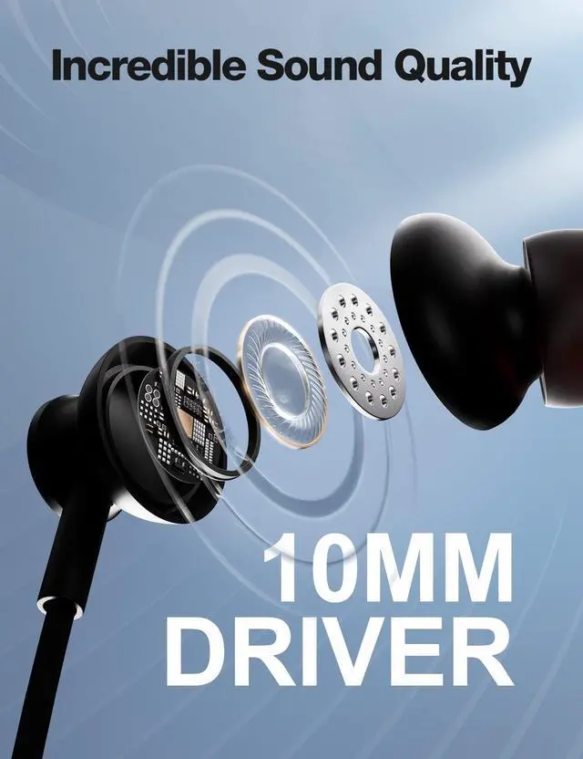 Alt view image 5 of 6 - _Mega Brand Bluetooth Headphones,V5.2 Wireless Bluetooth Earbuds w/Mic in-Ear Magnetic Neckband Earphone 30Hrs Playtime, IPX7 Sweatproof Deep Bass Headset for Phone Call Music Sports