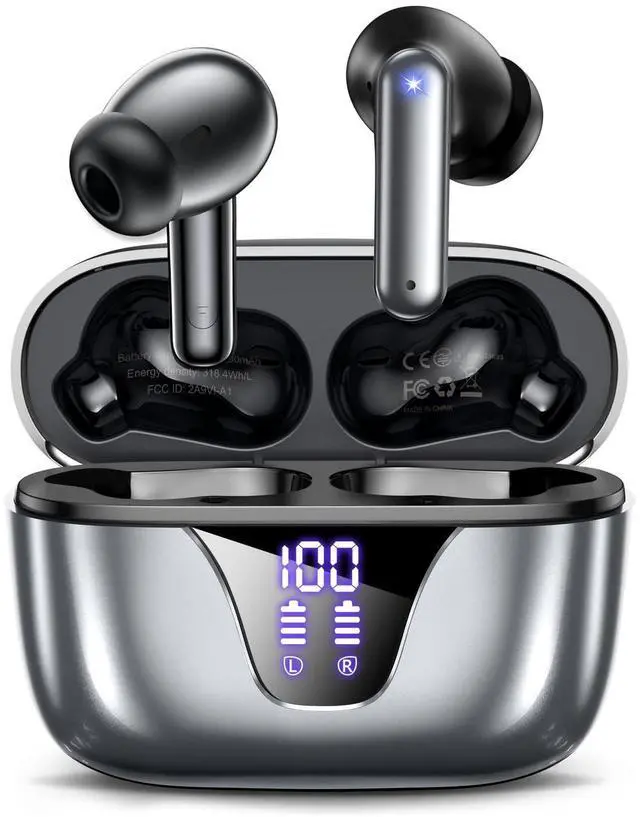 Main image of _Mega Brand Wireless Earbuds Bluetooth Headphones, 50H Playtime Ear Buds with Mic, LED Digital Display Charging Case, IPX7 Waterproof, Deep Bass Stereo, in-Ear Earphone for iPhone Andriod Phone