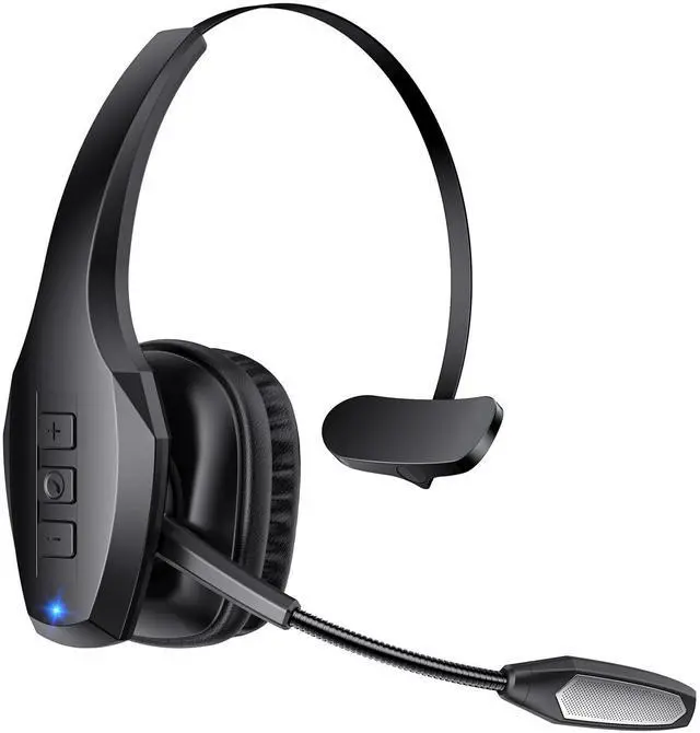Main image of VAREQOY Trucker Bluetooth Headset, Wireless Headset with Mic, Bluetooth Headsets with Dual Noise Cancelling Microphone & Mute Button, 55Hrs Working Time PC Headsets for Cell Phones, Computer