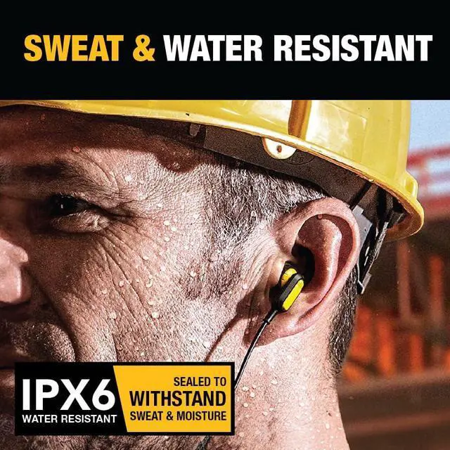 Alt view image 5 of 7 - _Mega Brand Heavy Duty Bluetooth Neckband Headphones, Wireless Around The Neck Earbuds w/ 30H Runtime + Noise Isolation, Secure Magnetic Wireless Earbuds, Jobsite Pro Built-in Mic Bluetooth Headsets