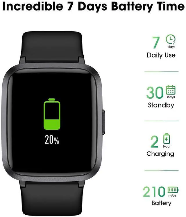 Alt view image 6 of 7 - LIVIKEY Fitness Tracker Watch with Heart Rate Monitor, Activity Tracker with Pedometer, Sleep Monitor, Calories & Step Counter, IP68 Waterproof Smart Watches for Women Men Fitness Watch for Sports