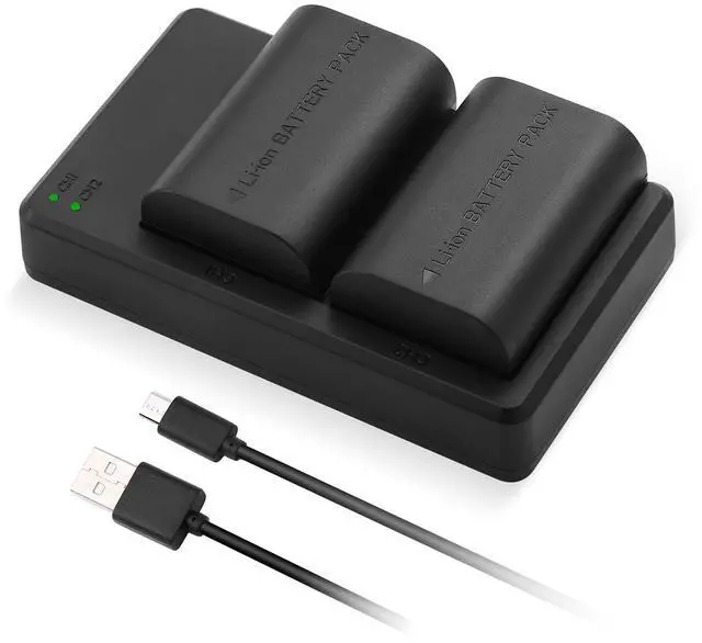 Main image of _Mega Brand LP-E6 LP E6N Battery 2 Packs 2600mAh Replacement Li-ion Batteries and Rapid Dual Charger for E 5D Mark II, III, IV,5DSR,60D,70D,80D,6D,6D Mark II,7D,7D Mark II Cameras