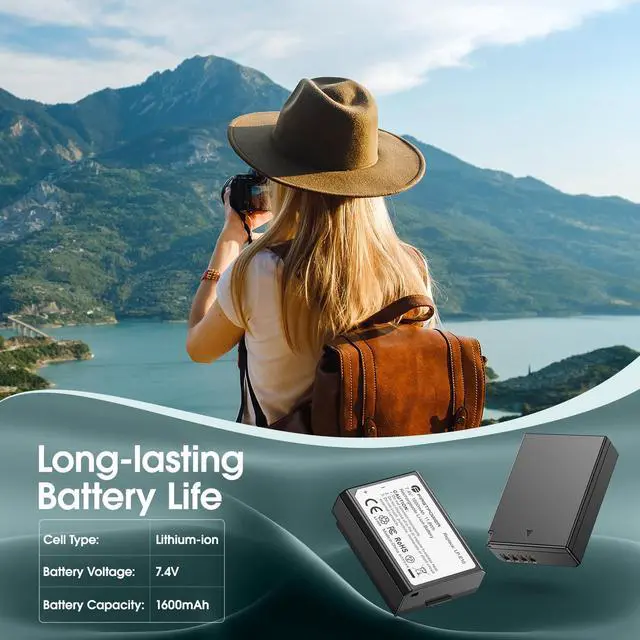 Alt view image 3 of 7 - _Mega Brand LP-E10 Battery 2-Pack 1600mAh with 20W Dual Fast Charger Compatible with Canon EOS Rebel T7 T6 T5 T3 T100 4000D 2000D 1500D 1300D 1200D 1100D Kiss X50 X70 X80 X90 Digital Cameras