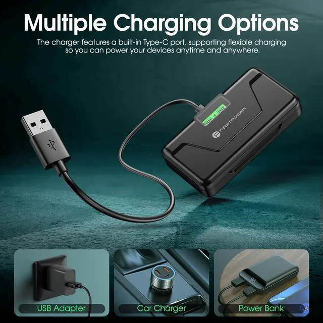 Alt view image 7 of 7 - _Mega Brand LP-E10 Battery 2-Pack 1600mAh with 20W Dual Fast Charger Compatible with Canon EOS Rebel T7 T6 T5 T3 T100 4000D 2000D 1500D 1300D 1200D 1100D Kiss X50 X70 X80 X90 Digital Cameras