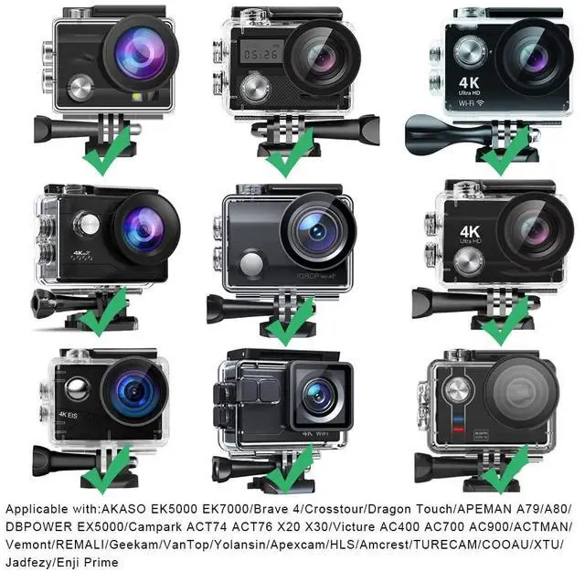 Alt view image 3 of 6 - _Mega Brand 3 x 1050mAh Rechargeable Action Camera Battery with USB Dual Charger Compatible with AKASO EK7000/Brave 4/V50X/Apexcam/VEMONT/Dragon Touch Vision 3/REMALI CaptureCam/Jadfezy Action Camera