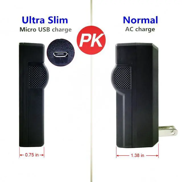 Alt view image 5 of 7 - Kastar NP-BG1 / NP-FG1 Battery (2-Pack) + Slim USB Charger Compatible with Sony Cyber-Shot Cameras Check Battery Model Before Purchase