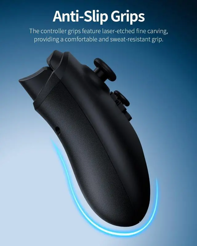 Alt view image 7 of 7 - _Mega Brand Wireless PC Gaming Controller for Switch 2 Pro/Steam Deck Controller with Paddles, Game Control with Hall Effect Joysticks & 2.4G Dongle, Black Bluetooth Gamepad for Windows/Android/iPhone