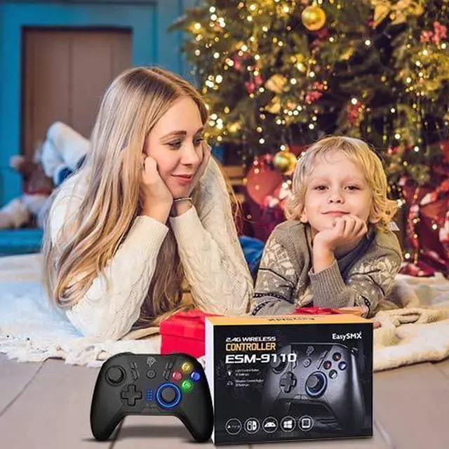 Alt view image 7 of 7 - _Mega Brand Wireless Gaming Controller for Windows PC/Steam Deck/PS3/Android TV BOX, Dual Vibrate Plug and Play Gamepad Joystick with 4 Customized Keys,Battery Up to 14 Hours, Work for Nintendo Switch