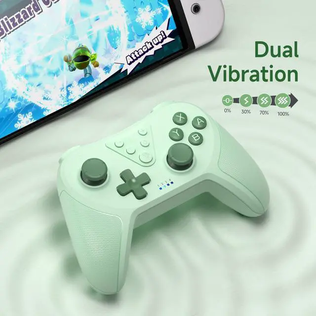 Alt view image 5 of 7 - _Mega Brand Wireless Pro Controller for Switch/Switch Lite/Switch OLED, T37 Wireless Switch Controller with 6-Axis Gyro, Motion Support, Adjustable Dual Turbo, Enhanced Switch Remote Gamepad