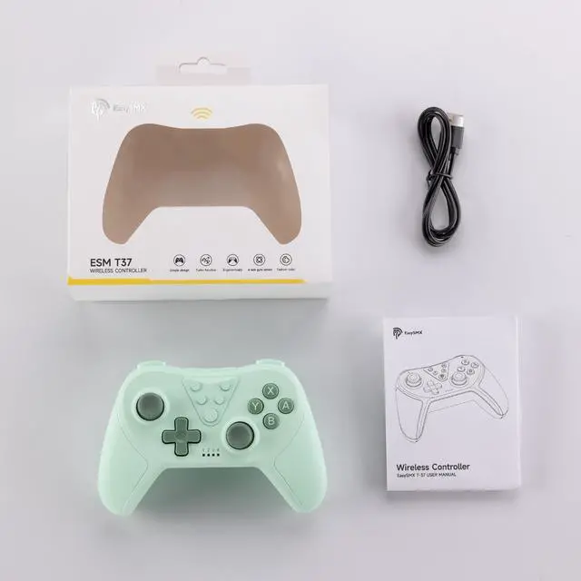 Alt view image 7 of 7 - _Mega Brand Wireless Pro Controller for Switch/Switch Lite/Switch OLED, T37 Wireless Switch Controller with 6-Axis Gyro, Motion Support, Adjustable Dual Turbo, Enhanced Switch Remote Gamepad