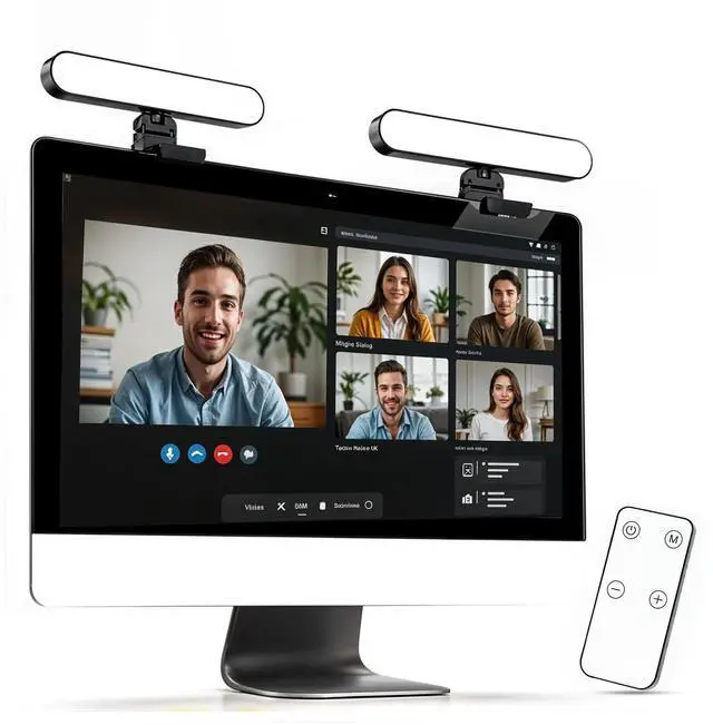 Main image of _Mega Brand Dual-Lamp Zoom Lighting for Computer - Video Conference Lighting with Remote and Touch Control, Monitor Bar for Calls and Meetings, Laptop Led Streaming Webcam Light for Recording