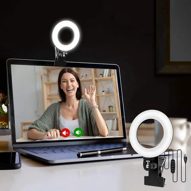 Main image of _Mega Brand Video Conference Lighting Kit, Ring Light for Monitor Clip On,for Remote Working, Distance Learning,Zoom Call, Self Broadcasting and Live Streaming, Computer Laptop Video Conferencing