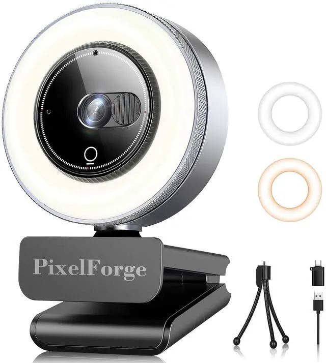Main image of _Mega Brand 2K Webcam for PC with Microphone & Light & Privacy Cover,Web Camera for Desktop Computer/Laptop/Monitor/Mac, USB Streaming Camera for Zoom/Skype/Teams/Video Calling/Studying and Conference