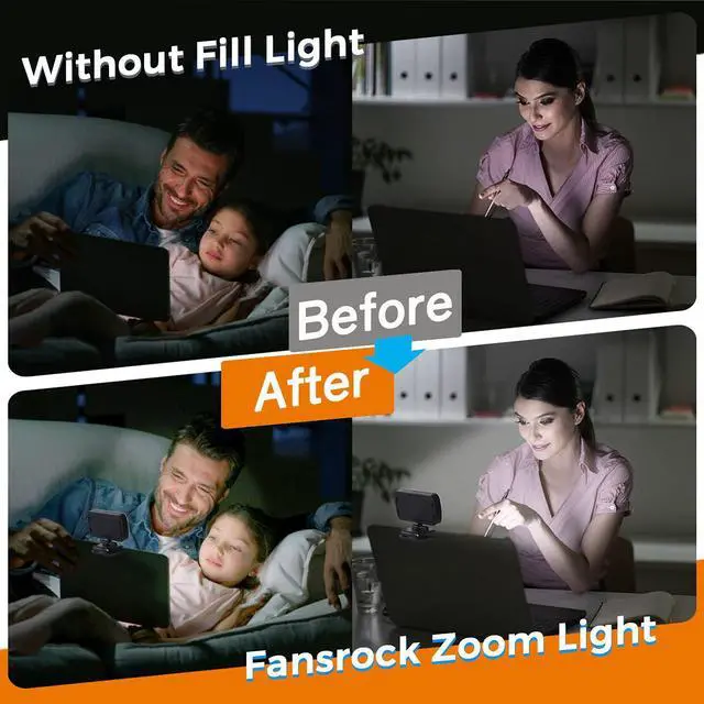 Alt view image 2 of 7 - _Mega Brand Video Conference Lighting, Webcam Lighting for Remote Working, Zoom Lighting for Laptop/Computer,Zoom Calls,Live Streaming,Self Broadcasting, Video Light for Zoom Meeting with Sturdy Clip